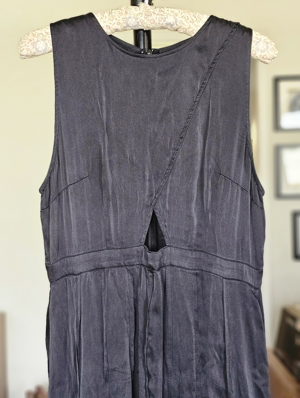 Shakuhachi Black Sleeveless Silk Maxi Dress - Picture 2 of 7